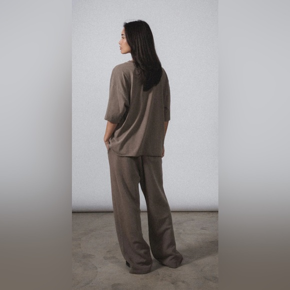 Elwood Core Straight Leg Sweatpant Small Vintage Brown Organic Cotton Loungewear - Picture 3 of 11